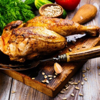 Poulet BBQ 48.87$  TPS 2.44$ TVQ 4.87$ Pourboire 8.80$